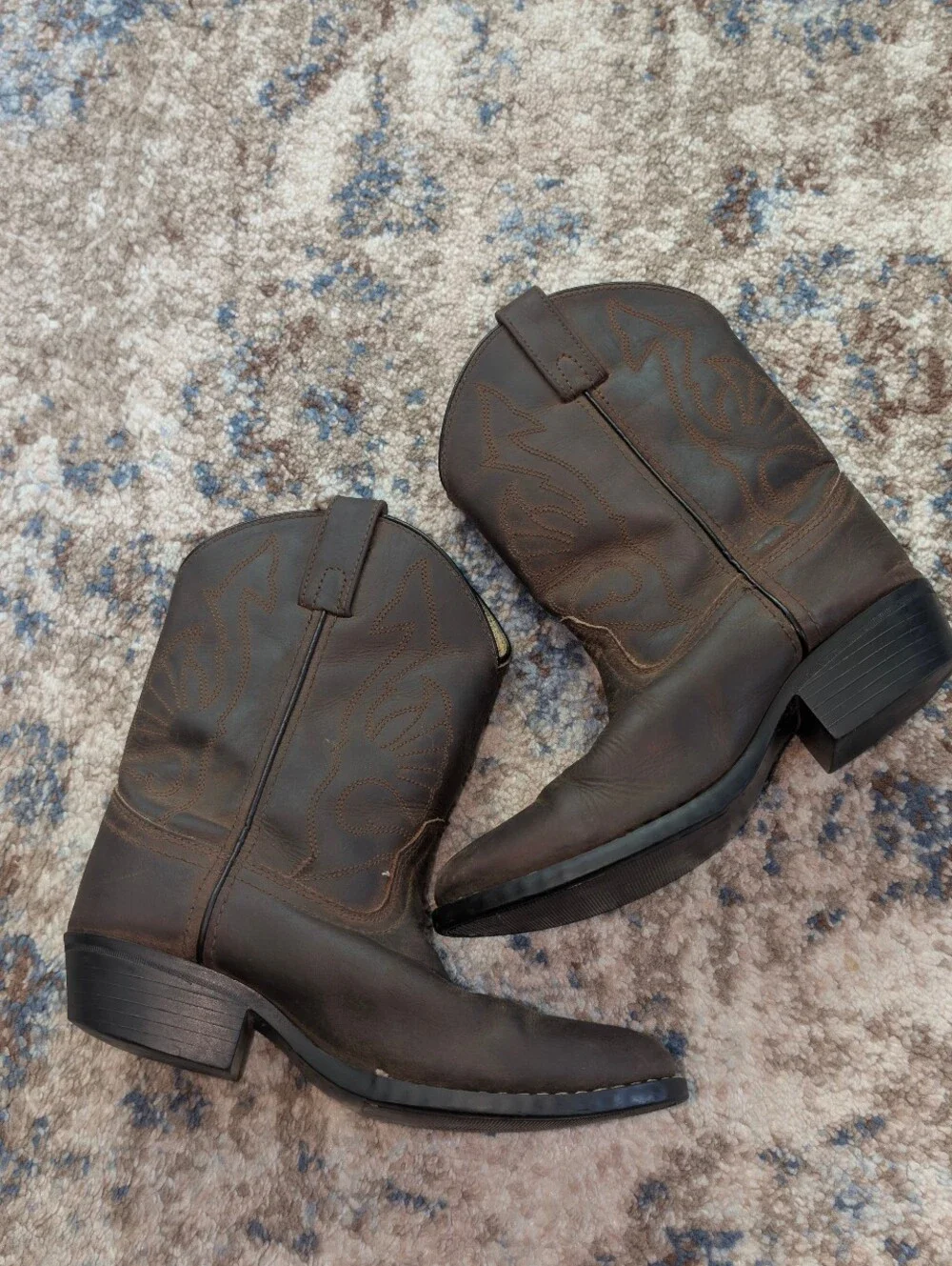 Masterson Boot Co. Kids Brown Leather Cowboy Boots